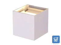 Lampada 12W da parete a LED con Angolo di Illuminazione Regolabile Applique per Esterni Interni COB Quadrato 10CM Bianco Luce bianco caldo 3000K [Classe di efficienza energetica A+]