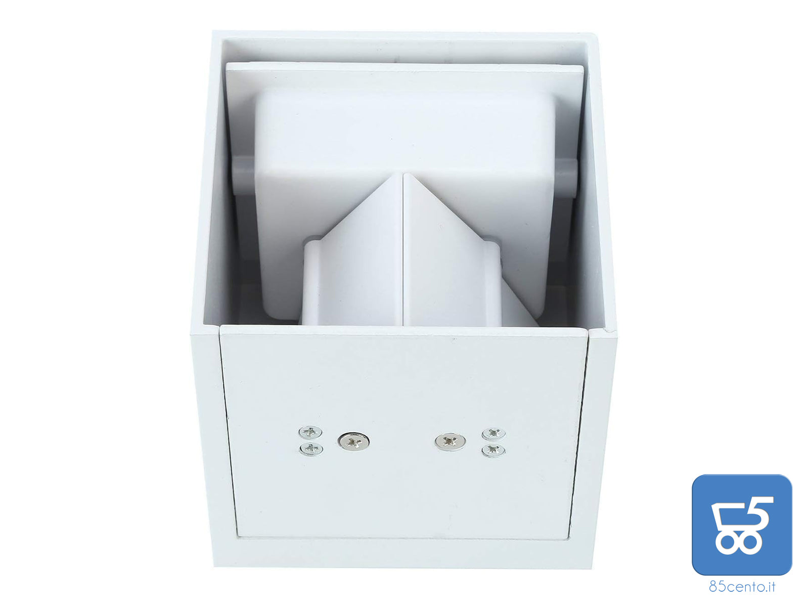 Lampada 12W da parete a LED con Angolo di Illuminazione Regolabile Applique per Esterni Interni COB Quadrato 10CM Bianco Luce bianco caldo 3000K [Classe di efficienza energetica A+]