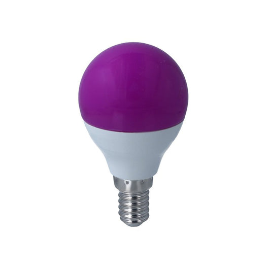 Lampada A Led E14 G45 4W 220V Colore Purple Viola