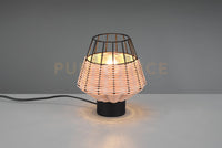 BORKA LAMPADA DA TAVOLO IN RATTAN COLORE NATURALE H. 20CM 1 LUCE ATTACCO E27