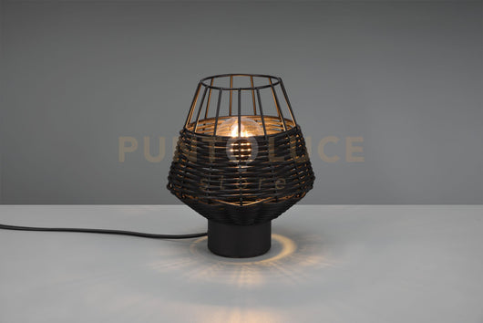 Lampada BORKA in rattan colore nero opaco R51261002