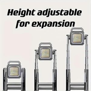 Lampada Da Lavoro Faro Portatile Ricaricabile Con Asta Telescopica 276 led 3.7V