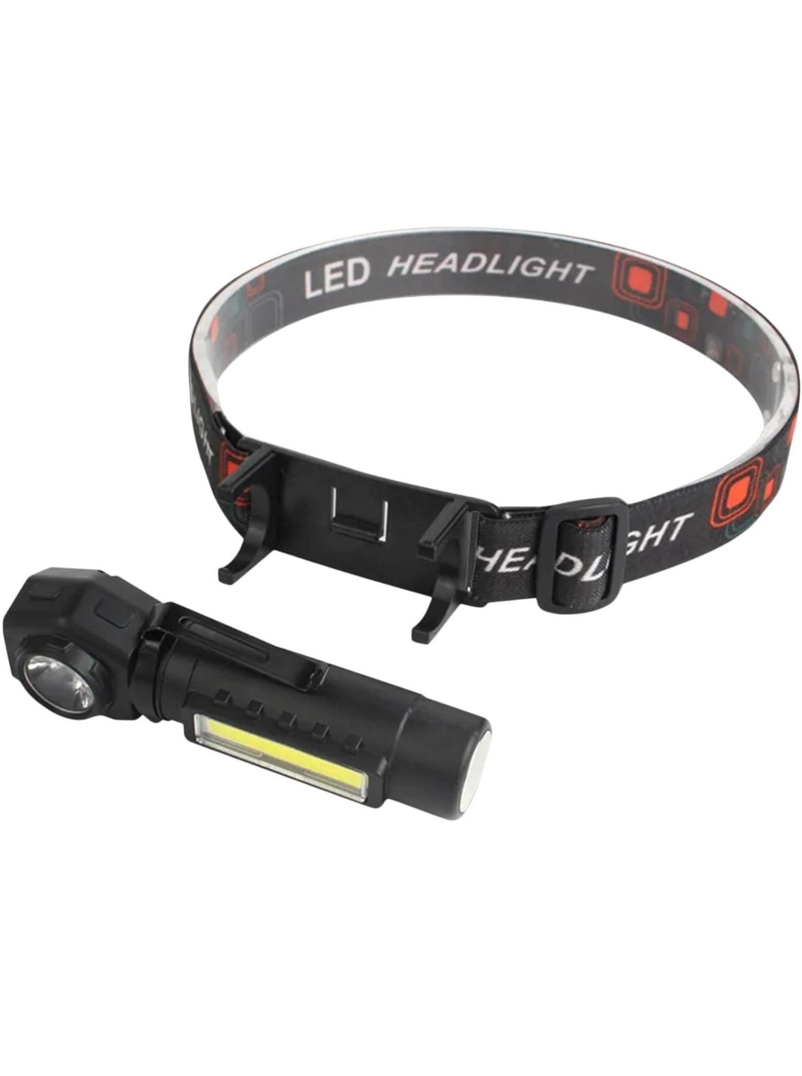 Lampada Da Testa LED Ricaricabile USB Torcia Frontale Luce Notturna 212