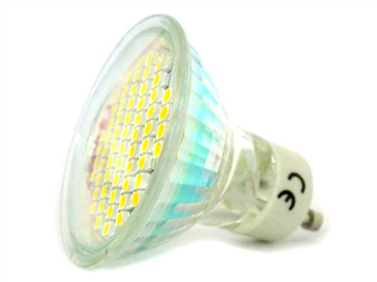 Lampada Faretto LED GU10 4W = 40W 220V Bianco Puro 60 SMD 3528