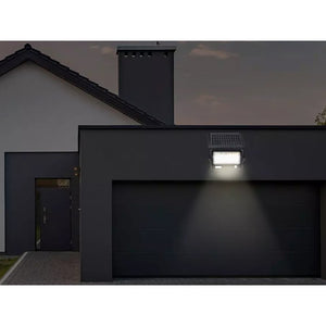 Lampada Faro Led Con Pannello Solare 10W 1100LM 4000K Doppio Sensore PIR Base Inclinabile IP65 SKU-8674