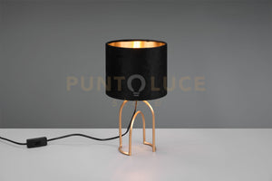Lampada GRACE R51131002 metallo oro e paralume velluto nero