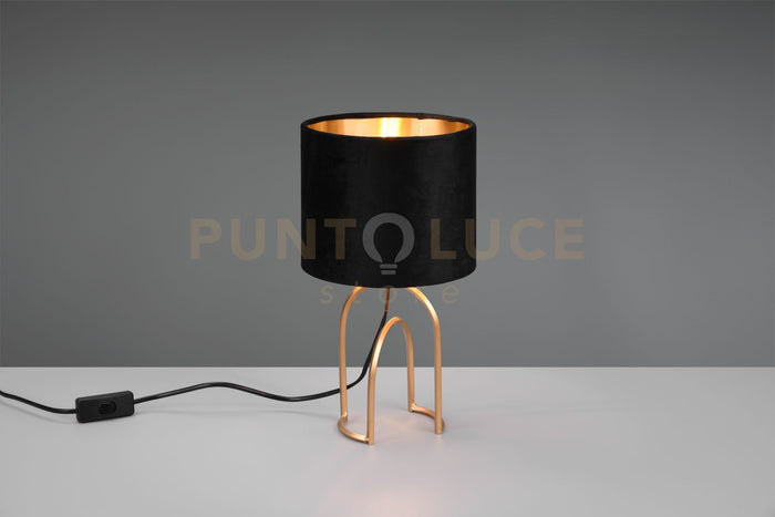 Lampada GRACE R51131002 metallo oro e paralume velluto nero