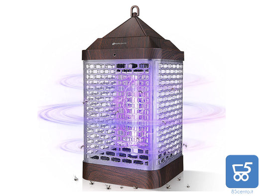 Lampada Insetticida elettrico YUNLIGHTS da 9W per zanzare e insetti con luce UV per interni ed esterni 220V fino a 25-30 Metri Color Legno