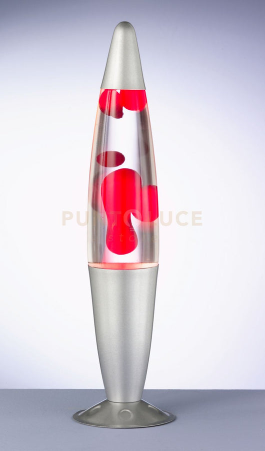 LAVA  LAMPADA OGIVA GADGET ALLUMINIO + ROSSO H.41CM