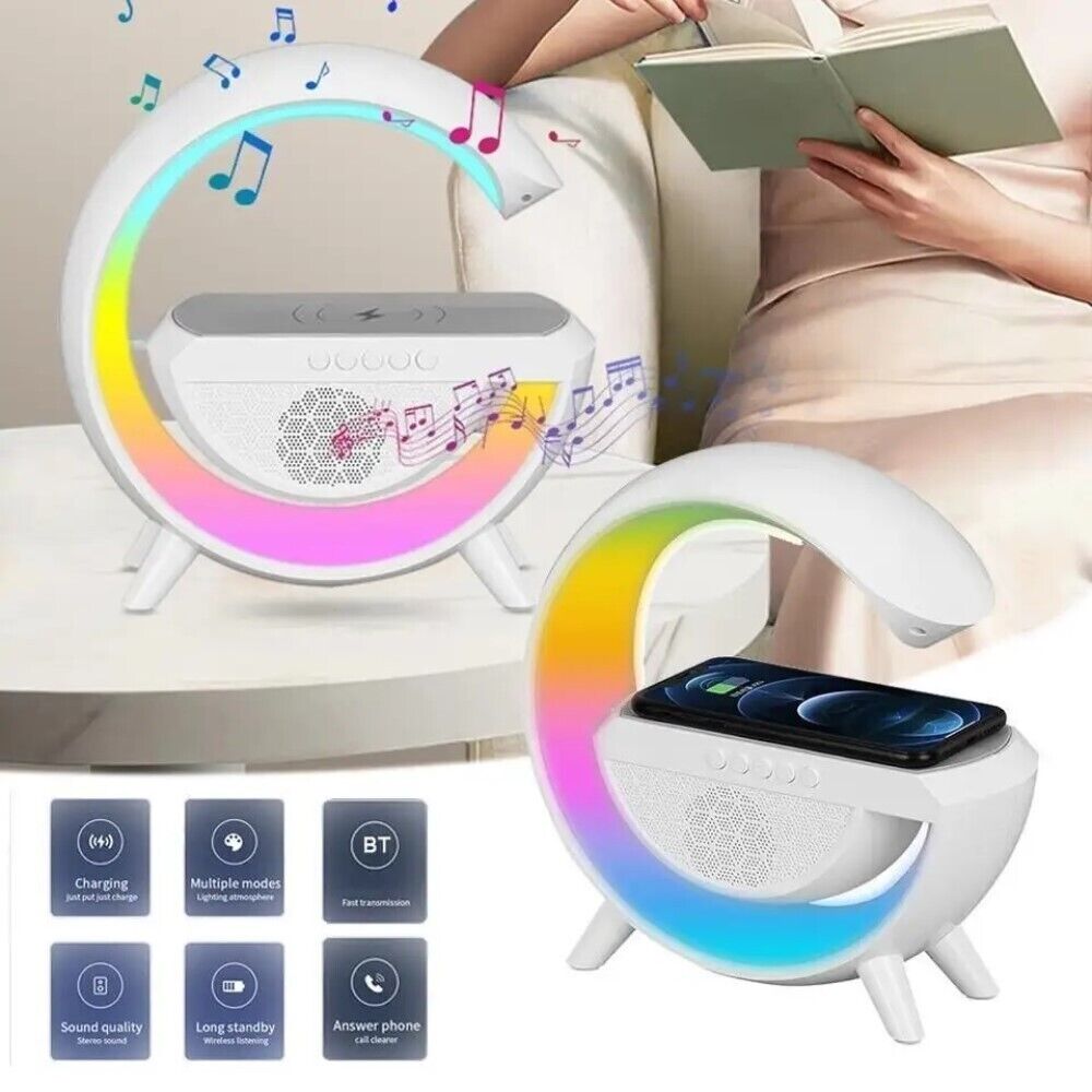 Lampada LED RGB con ricarica wirelless bluetooth Speaker Ricaricabile radio fm