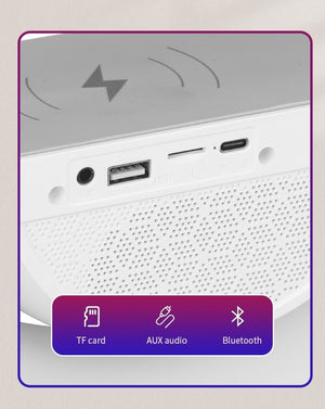 Lampada LED RGB con ricarica wirelless bluetooth Speaker Ricaricabile radio fm