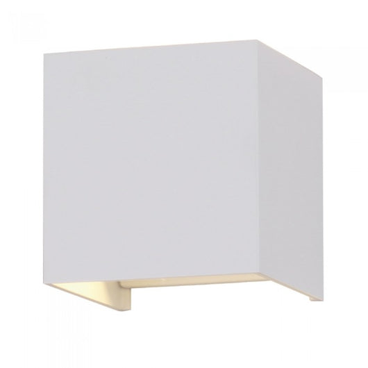 Lampada LED da Muro Quadrata Doppio LED COB 12W Colore Bianco Satinato Fascio Luminoso Regolabile 3000K IP65