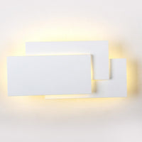 Lampada LED da Muro Rettangolare con Forme Sovrapposte 12W Colore Bianco