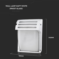 Lampada LED da Muro con Portalampada E27 (Max 60W) Colore Bianco Vetro Satinato IP44