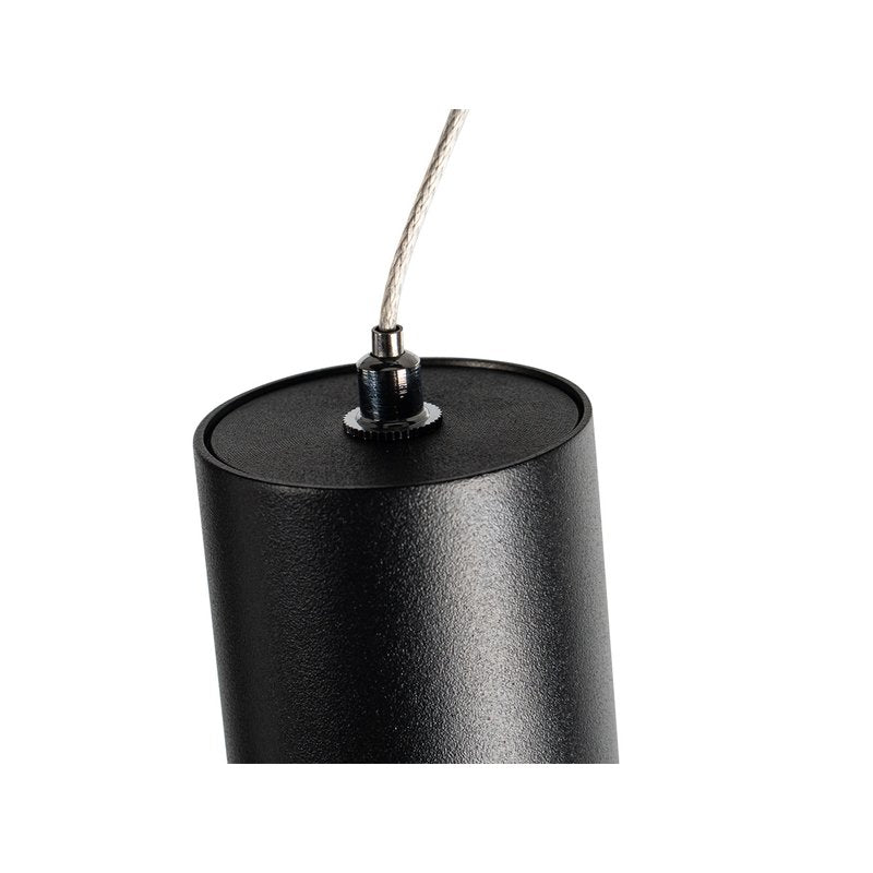 Lampada Led A Sospensione A Cilindro 5W Colore Nero Luce Caldo 2700K Angolo 30 Gradi CRI 90