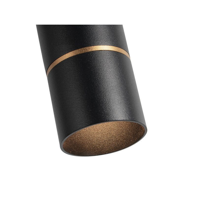 Lampada Led A Sospensione A Cilindro 5W Colore Nero Luce Caldo 2700K Angolo 30 Gradi CRI 90