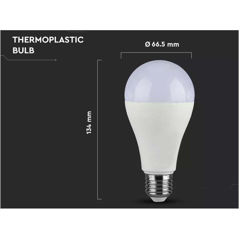 Lampada Led E27 A65 17W 1521lm Bianco Neutro 4000K Bulbo Sfera SKU-4457