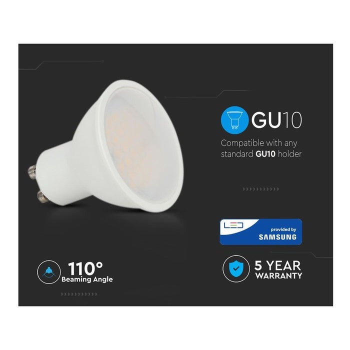 Lampada Led GU10 10W 1000LM 220V 110 Gradi Caldo 3000K Diffusore Opale Chip Smd Garanzia 5 Anni SKU-218781