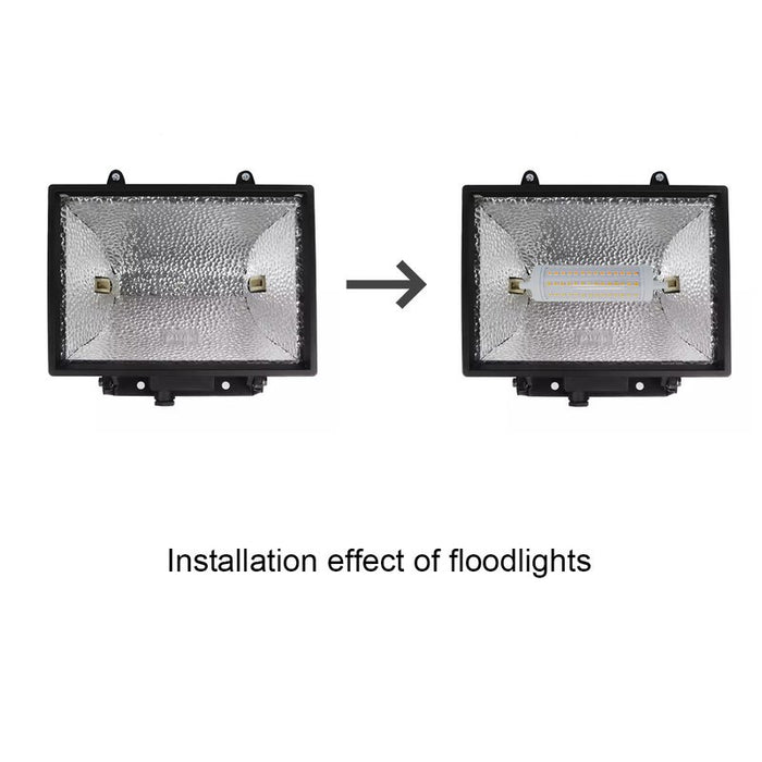 Lampada Led R7S 118mm 15W 1800lm Bianco Freddo 6000K Diametro 28mm 360 Gradi