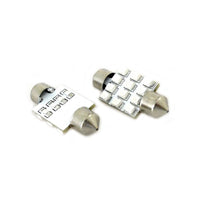 Lampada Led Siluro T11 C5W 37mm 12 Smd Colore Blue 12V Luci Targa e Lettura