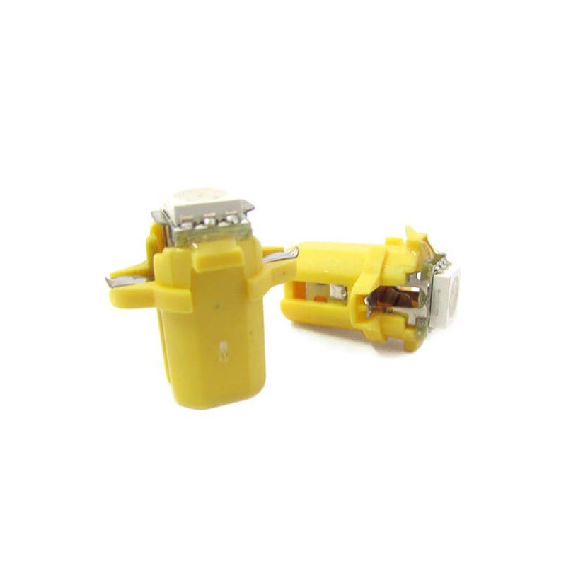 Lampada Led T5 B8.3D B8,3D Colore Giallo Yellow Luci Cruscotto e Strumentazione 12V