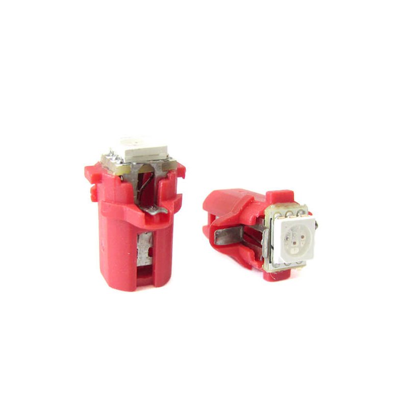 Lampada Led T5 B8.3D B8,3D Colore Rosso Red Luci Cruscotto e Strumentazione 12V