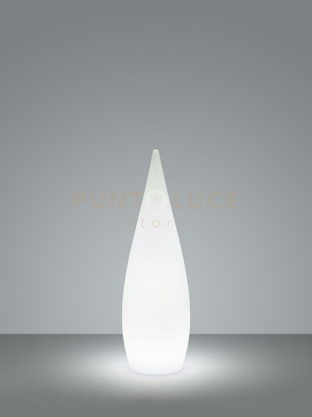 PALMAS LAMPADA DA APPOGGIO DA ESTERNO GOCCIA RGB E BIANCO RICARICABILE CON TELECOMANDO MULTIFUNZIONE D. 25CM X H. 80CM IP54 LED  3W 90lm, 3000K