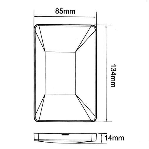 Lampada Segnapasso LED 3W 220v per parete IP44 adatta a scatola 503 Bianco 4200k