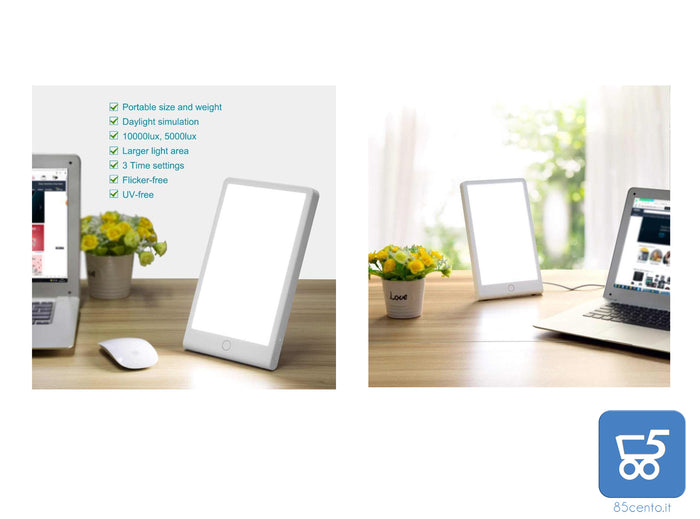 Lampada Tablet per Terapia della Luce Naturale 5500K 5W e 10W Casa Lavoro Touch Timer