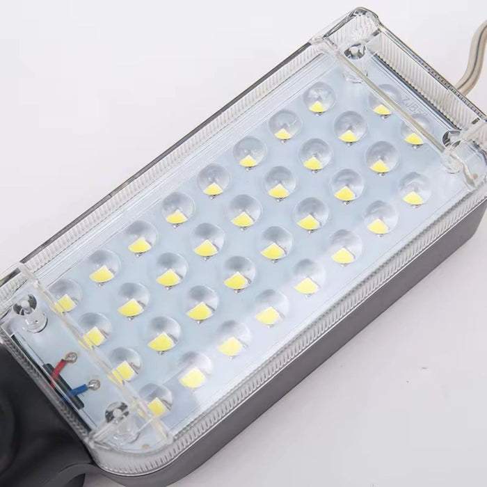 Lampada Torcia Lavoro Base Calamitata Portatile 34 LED ricaricabile 37606