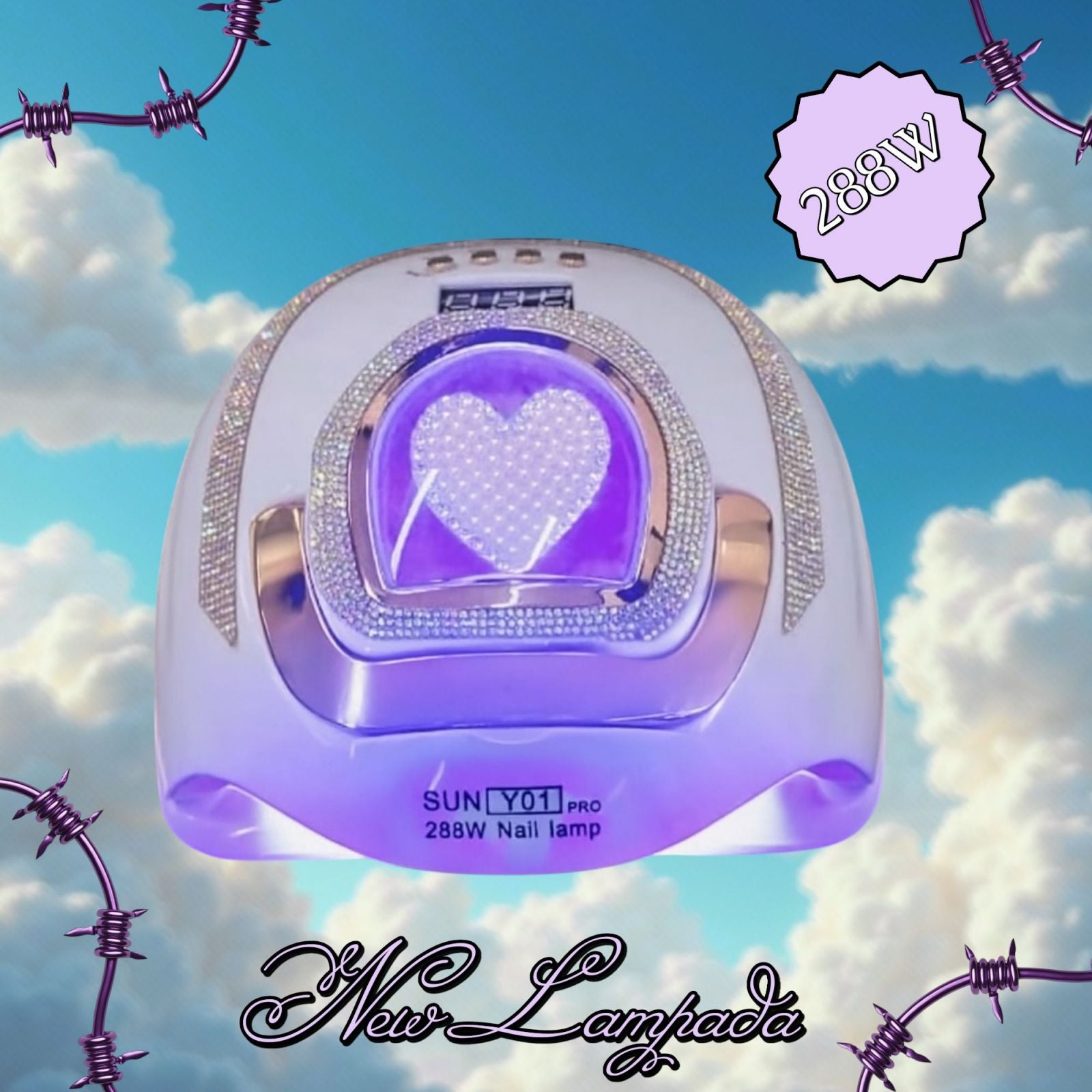Lampada UV LED per Unghie 288W 58 LED Polimerizzazione Rapida 4 Timer  Y-01