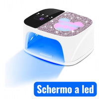 Lampada UV Led Touch Screen Ricaricabile 168W 36 LED Asciugatura Rapida S80