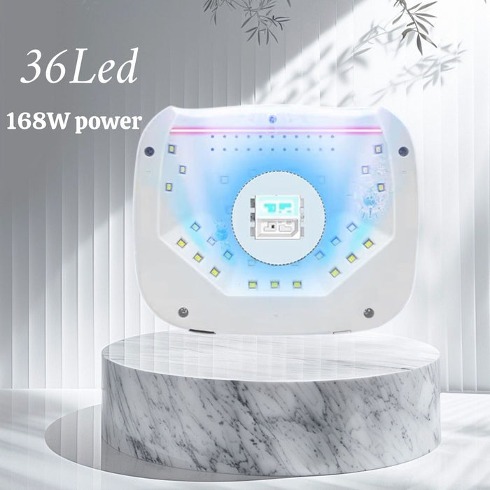 Lampada UV Led Touch Screen Ricaricabile 168W 36 LED Asciugatura Rapida S80