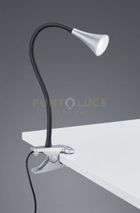 VIPER LAMPADA DA STUDIO LED 3W 350lm, 3000K FLESSIBILE CON PINZA ALLUMINIO H. 35CM