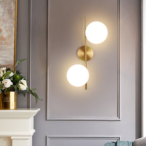 Lampada con Sfere da parete attacco 2xG9