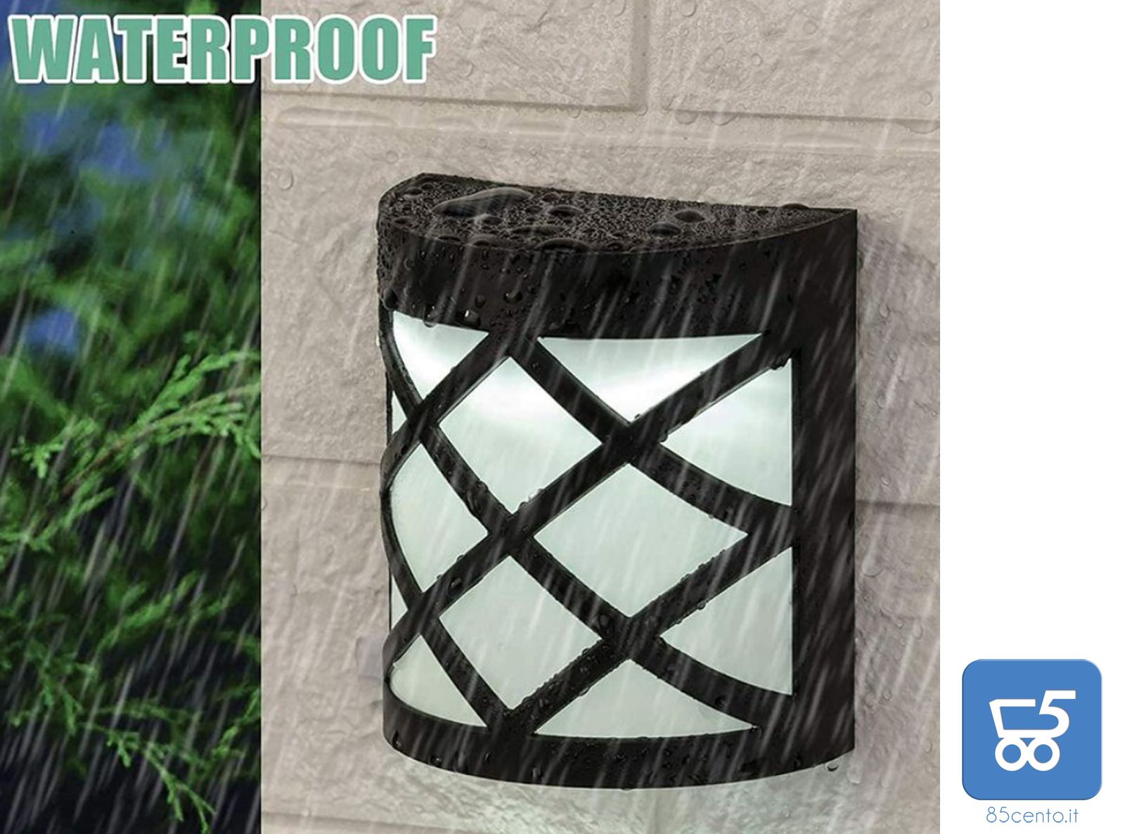 Lampada da Parete LED a energia Solare Impermeabile per recinzioni sentieri