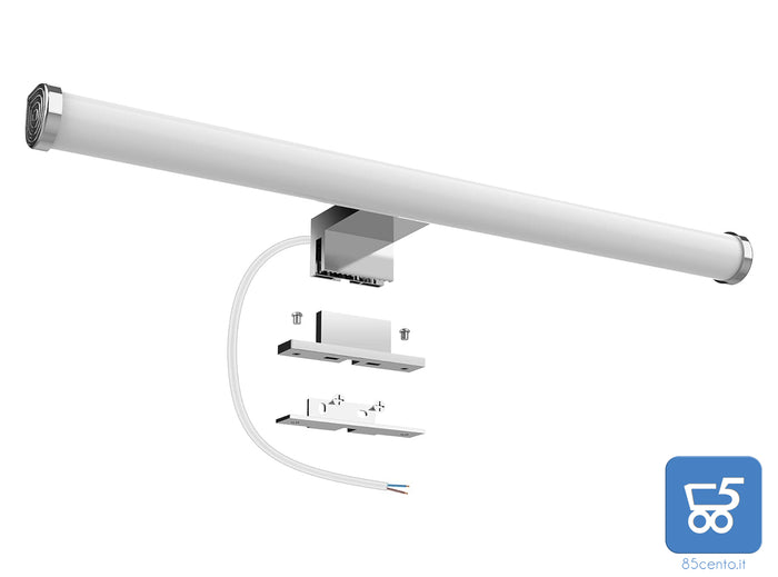 Lampada da Specchio Bagno a LED 40 cm 10W 1200lm Luce Bianca Neutra 4000K Impermeabile IP44 Applique 230V Classe II (Senza Interruttore)
