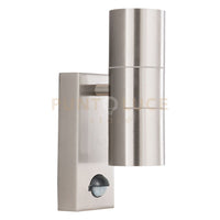 Lampada da parete per esterni Metro - Acciaio inossidabile, metallo e vetro