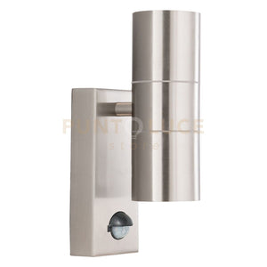 Lampada da parete per esterni Metro - Acciaio inossidabile, metallo e vetro