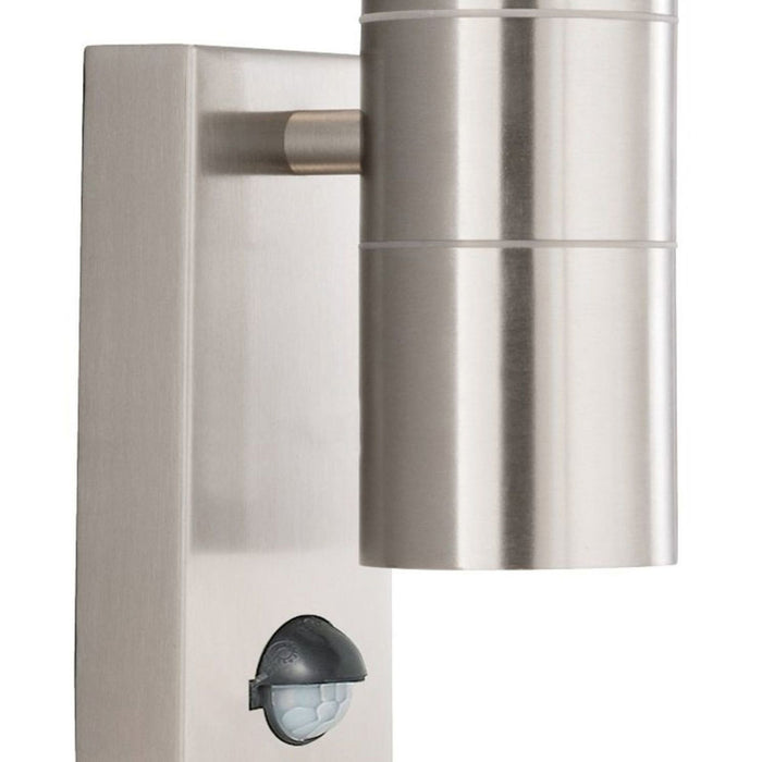 Lampada da parete per esterni Metro - Acciaio inossidabile, metallo e vetro