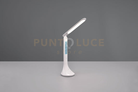 PATTY LAMPADA DA STUDIO LED 4W 380lm, 4000K BIANCA RICARICABILE CON ORA, DATA E SVEGLIA ACCENSIONE TOUCH H. 34CM DIMMERABILE