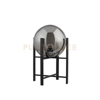 Lampada da tavolo Amsterdam - Metallo nero e vetro fumé