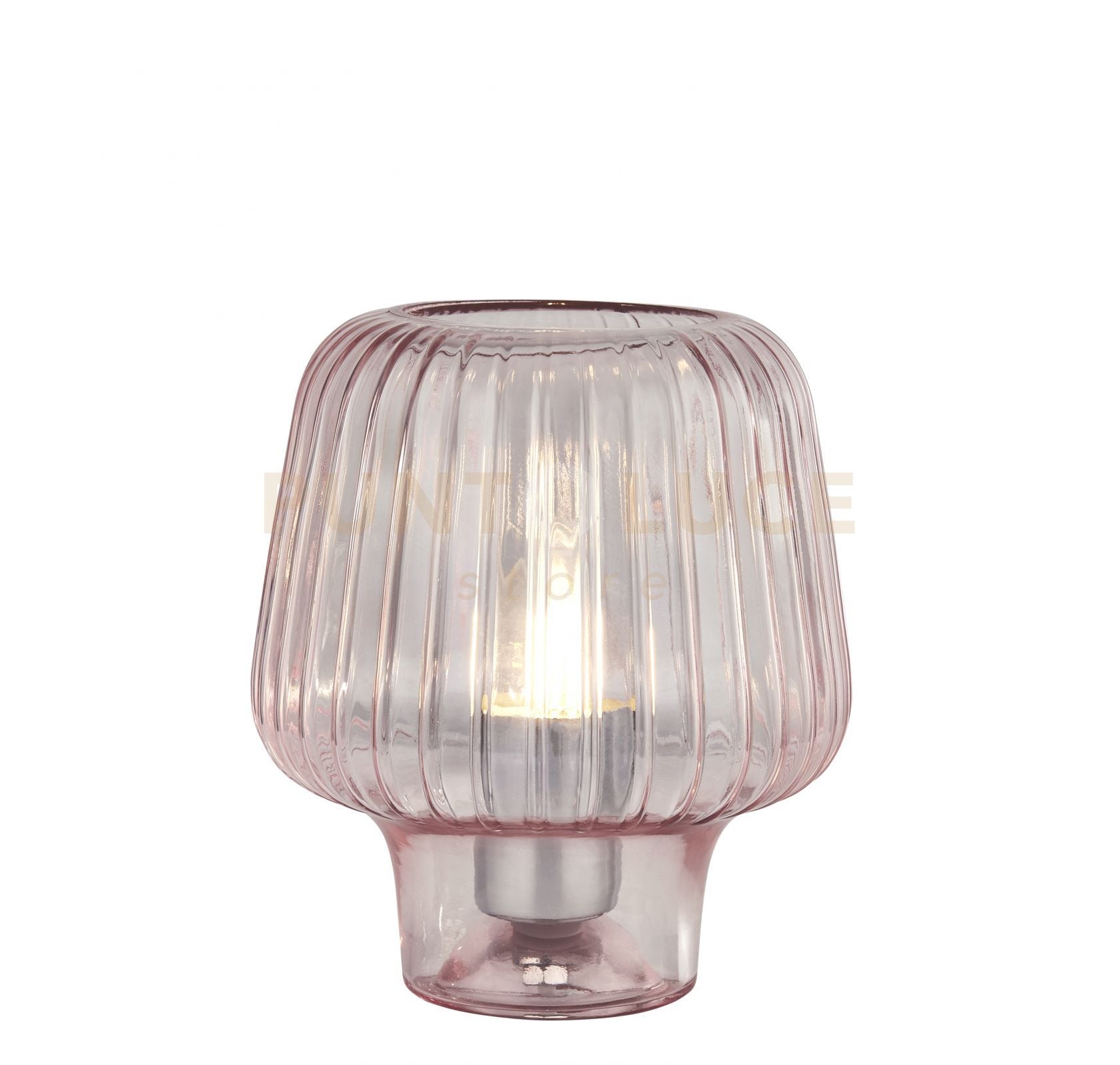 Lampada da tavolo Aria - Vetro ondulato rosa