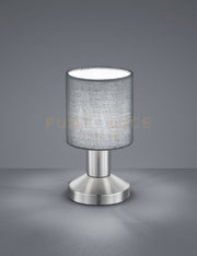 GARDA LAMPADA TAVOLO DIFFUSORE IN TESSUTO GRIGIO H. 18CM D. 9,5CM