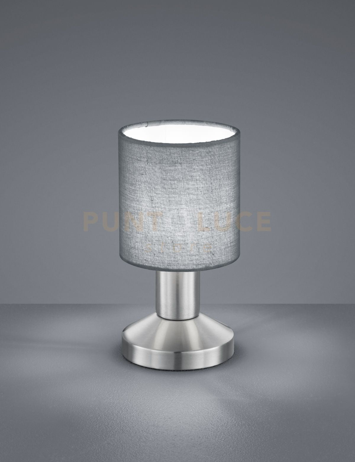 GARDA LAMPADA TAVOLO DIFFUSORE IN TESSUTO GRIGIO H. 18CM D. 9,5CM