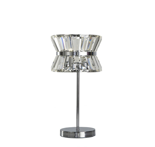 Lampada da tavolo Uptown 2Lt - Metallo cromato e cristallo trasparente