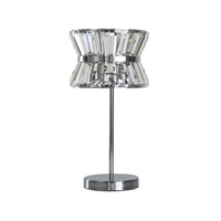 Lampada da tavolo Uptown 2Lt - Metallo cromato e cristallo trasparente