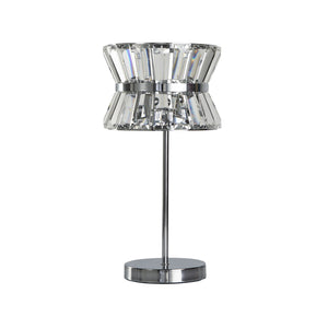 Lampada da tavolo Uptown 2Lt - Metallo cromato e cristallo trasparente
