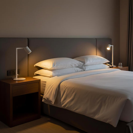 Lampada LED da tavolo scrivania comodino GU10 elegante moderna luce orientabile salotto ufficio camera albergo 230V BIANCO