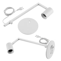 Lampada LED da tavolo scrivania comodino GU10 elegante moderna luce orientabile salotto ufficio camera albergo 230V BIANCO